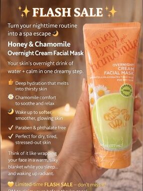 Honey and Dew Chamomile Overnight Cream Facial Mask